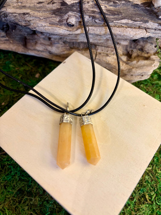 Yellow jade necklace